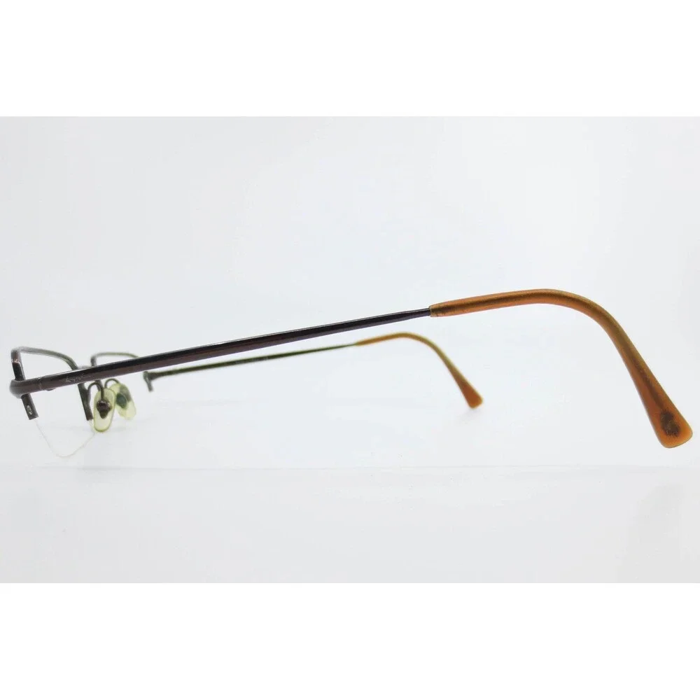 Ray-Ban RB6061 2511 Brown Metal Semi Rimless Eyeglass Frames 52-19-140 Italy